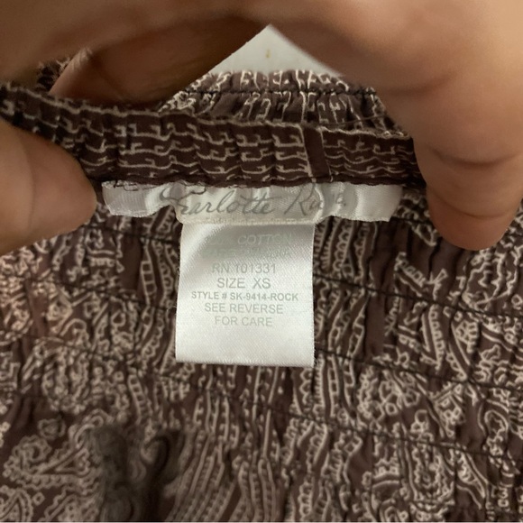 VINTAGE : Charlotte Russe : size XS/S : boho paisley print Y2K cottagecore skirt - Picture 7 of 7